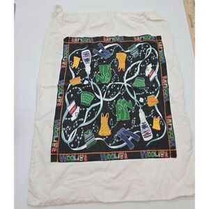 Vintage 90s Retro Woolite Laundry Bag With Fun Colorful Design